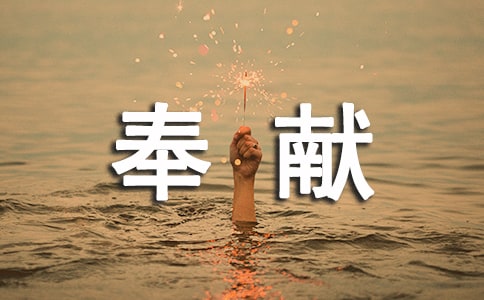 美丽的奉献作文