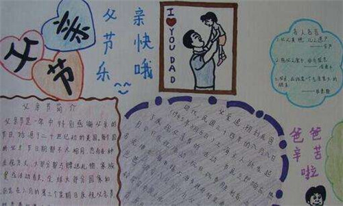 父亲节手抄报一等奖简单又好画