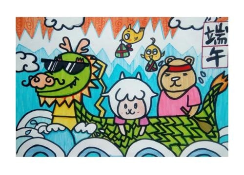 1591770696664119.jpg 小学生端午节绘画作品三年级
