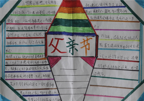 父亲节手抄报图片内容大全一等奖