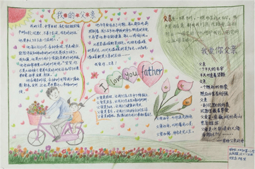 父亲节手抄报简单又漂亮三年级