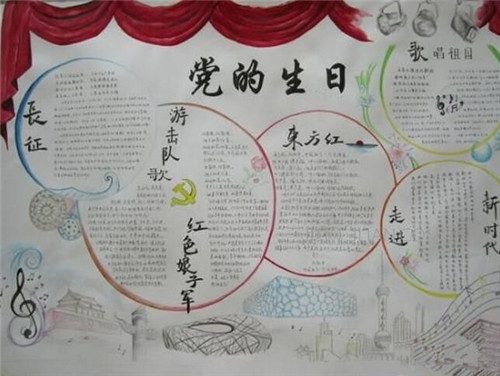 1593324638946048.jpg 建党99周年手抄报简单