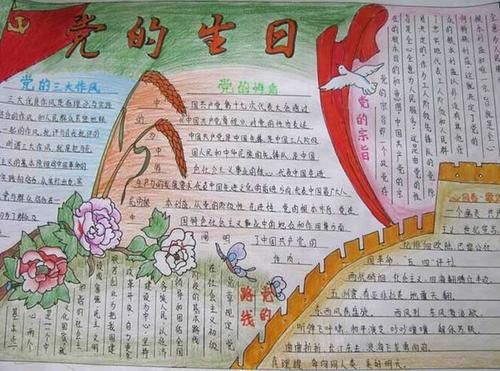 1593319379994377.jpg 2020建党99周年手抄报简单字少