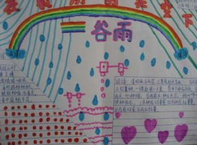 小学24节气谷雨手抄报图片_谷雨时节手抄报内容